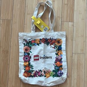 NEW LEGO Floral Design Tote Bag